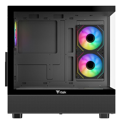Case SHOWBUI 42B - Gaming Tower- ATX- 3x12cm ARGB fan- 2xUSB3- Type-C- Side & Front Panel Temp Glass