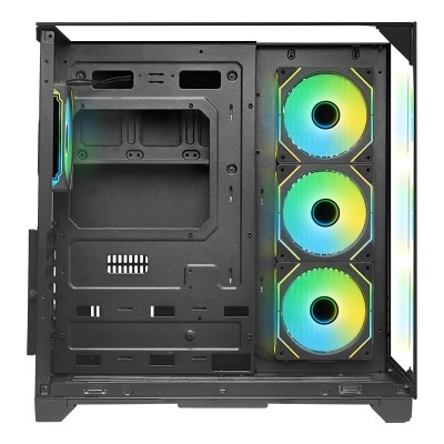 Case DARK CAVE PANO - Gaming Tower- ATX- 4x12cm ARGB fan- 2xUSB3- Type-C- Temp Glass Top- Side & Front Panel Case DARK CAVE PANO - Gaming Tower- ATX- 4x12cm ARGB fan- 2xUSB3- Type-C- Temp Glass Top- Side & Front Panel