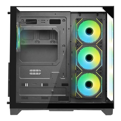 Case DARK CAVE PANO - Gaming Tower- ATX- 4x12cm ARGB fan- 2xUSB3- Type-C- Temp Glass Top- Side & Front Panel Case DARK CAVE PANO - Gaming Tower- ATX- 4x12cm ARGB fan- 2xUSB3- Type-C- Temp Glass Top- Side & Front Panel