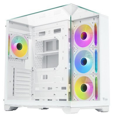 Case DARK CAVE PANO - Gaming Tower- ATX- 4x12cm ARGB fan- 2xUSB3- Type-C- Temp Glass Top- Side & Front Panel- White Edition Case DARK CAVE PANO - Gaming Tower- ATX- 4x12cm ARGB fan- 2xUSB3- Type-C- Temp Glass Top- Side & Front Panel- White Edition