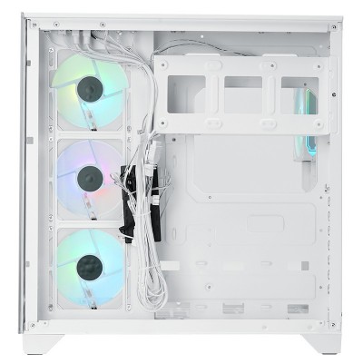 Case DARK CAVE PANO - Gaming Tower- ATX- 4x12cm ARGB fan- 2xUSB3- Type-C- Temp Glass Top- Side & Front Panel- White Edition Case DARK CAVE PANO - Gaming Tower- ATX- 4x12cm ARGB fan- 2xUSB3- Type-C- Temp Glass Top- Side & Front Panel- White Edition