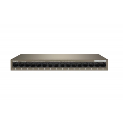 Tenda SWITCH BUSINESS TEG1016M IEEE 802.3uxab 16 porte 10 100 1000 Base T Ethernet Capacità 32Gbps Prot.fulm.6KV su ogni porta