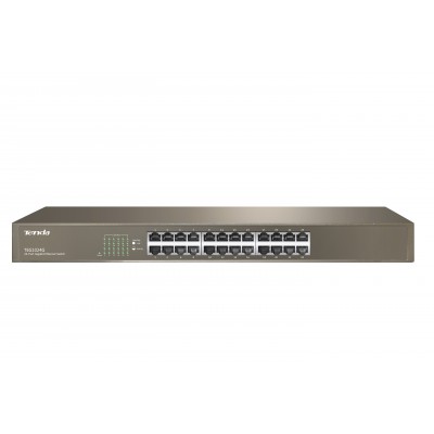 Tenda SWITCH BUSINESS TEG1024G IEEE 802.3uxab 24xSelf Adj RG45 Gigabit Capacità 48Gbps Protez fulm 6KV su ogni porta