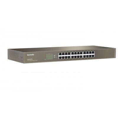 Tenda SWITCH BUSINESS TEG1024G IEEE 802.3uxab 24xSelf Adj RG45 Gigabit Capacità 48Gbps Protez fulm 6KV su ogni porta