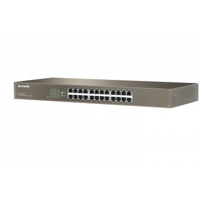 Tenda SWITCH BUSINESS TEG1024G IEEE 802.3uxab 24xSelf Adj RG45 Gigabit Capacità 48Gbps Protez fulm 6KV su ogni porta