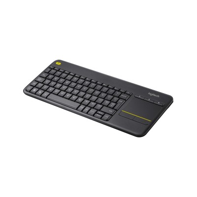 Tastiera LOGITECH RETAIL K400 Plus Wireless Touchpad Multimediale Nera