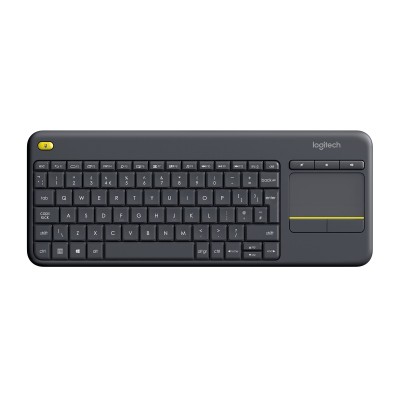 Tastiera LOGITECH RETAIL K400 Plus Wireless Touchpad Multimediale Nera