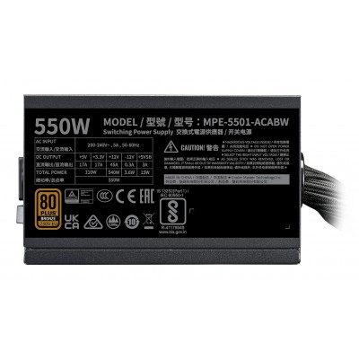 Alimentatore CoolerMaster MWE BRONZE 550 V3