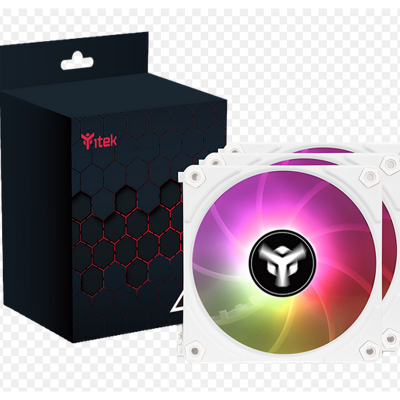 Ventola Itek Kit Da 3 INFINITY Bianco 12cm ARGB Sync 5V 3pin 4pin PWM Senza fili