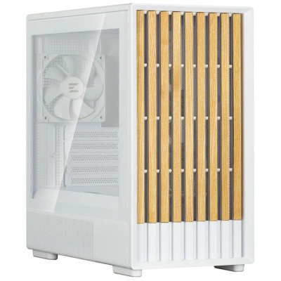 Case Zalman P10 Namu Mini-Tower mATX Vetro Temperato Bianco Legno