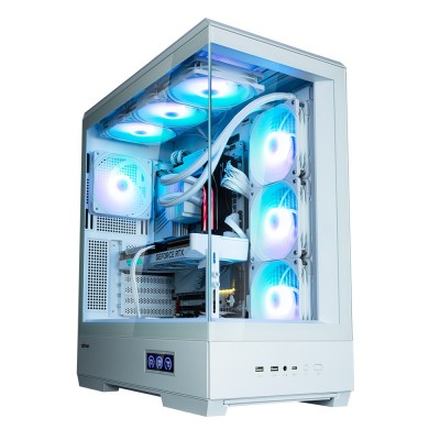 Case Zalman P50 DS Mid Tower ATX RGB Vetro Temperato Bianco Case Zalman P50 DS Mid Tower ATX RGB Vetro Temperato Bianco