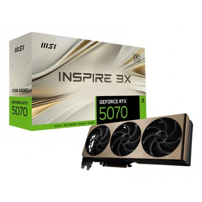 Scheda video MSI GeForce RTX 5070 12GB INSPIRE 3X OC