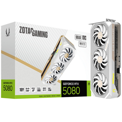 Scheda video ZOTAC GeForce RTX 5080 16GB SOLID OC White Edition