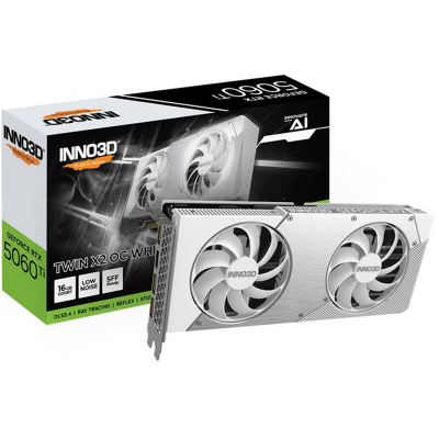 Scheda Video INNO3D GeForce RTX 5060 Ti TWIN X2 OC NVIDIA 16 GB GDDR7 BIANCA