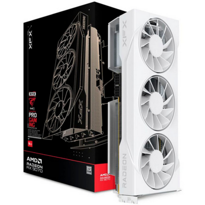 Scheda Video XFX Swift AMD Radeon RX 9070 OC Triple Fan Gaming Edition  16GB GDDR6 Bianco