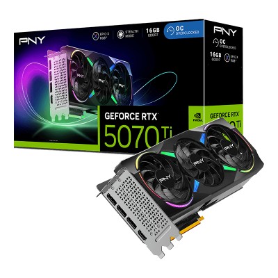 Scheda video PNY GeForce RTX 5070TI 16GB ARGB Gaming Overclocked Triple Fan