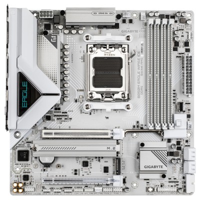 Scheda Madre Gigabyte GA-B850M Eagle WF6E ICE AM5 DDR5 Micro-ATX Bianco