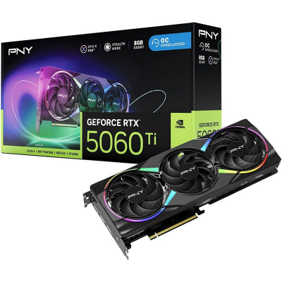 Scheda video PNY GeForce RTX 5060 TI 8GB ARGB Overclocked Triple Fan