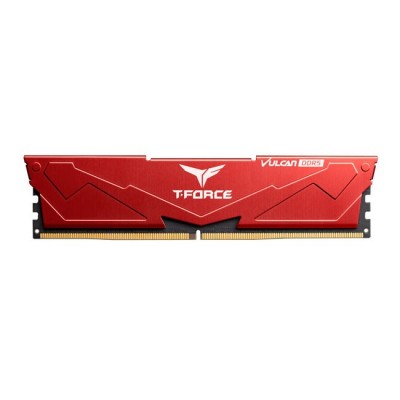 DDR5 32GB KIT 2x16GB PC 6400 Team T-Force Vulcan FLRD532G6400HC40BDC01 rot