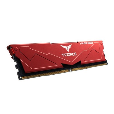 DDR5 32GB KIT 2x16GB PC 6400 Team T-Force Vulcan FLRD532G6400HC40BDC01 rot