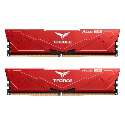 DDR5 32GB KIT 2x16GB PC 6000 Team T-Force Vulcan FLRD532G6000HC30DC01 rot