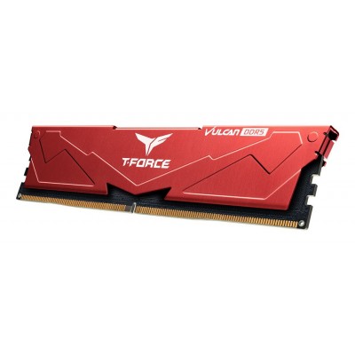 DDR5 32GB KIT 2x16GB PC 6000 Team T-Force Vulcan FLRD532G6000HC30DC01 rot