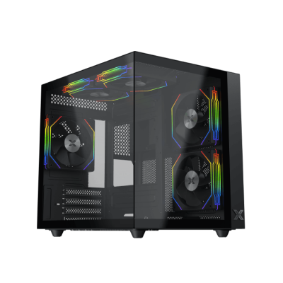 Case Xigmatek Aqua M Lite Micro ATX Vetro Temperato Nero