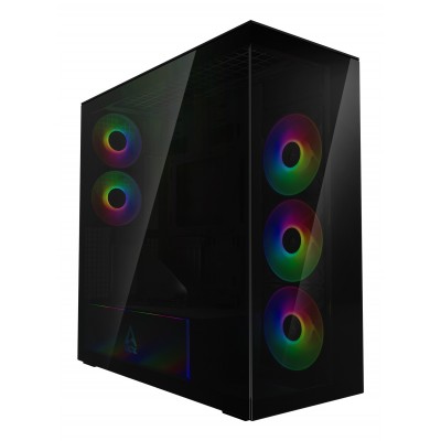 Case ARCTIC Xtender Midi-Tower E-ATX RGB Cavo Riser incluso Vetro Temperato Nero