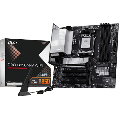Scheda Madre MSI PRO B850M-P WIFI AM5 DDR5 Micro-ATX Nero