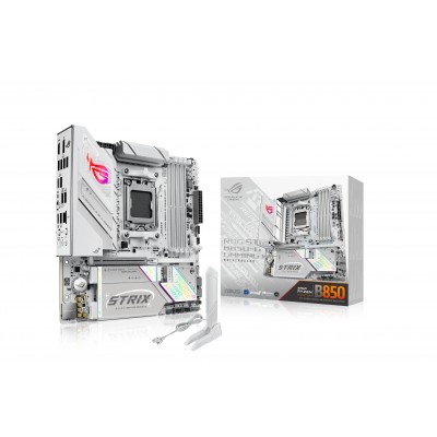 Scheda Madre ASUS ROG STRIX B850-G Gaming WIFI AM5 DDR5 Micro-ATX Bianco