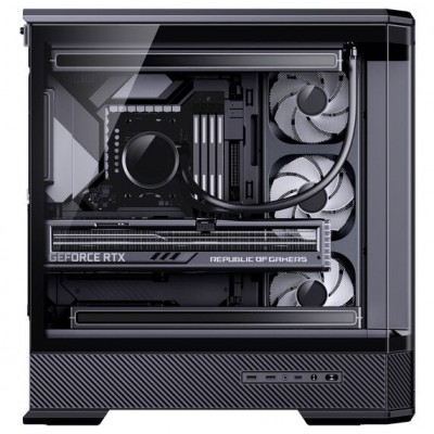 Case Jonsplus D400 Midi-Tower ATX Vetro Temperato Nero