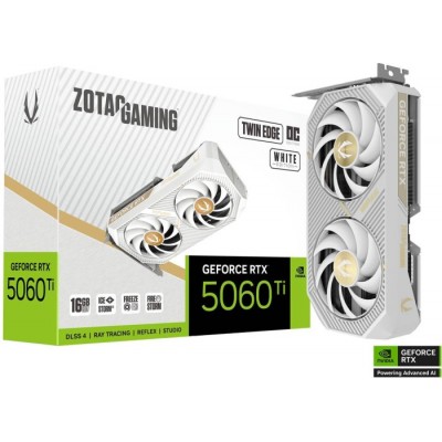 Scheda Video ZOTAC NvidiaGeForce RTX 5060 TI 16GB Twin Edge OC Bianco