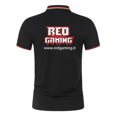 Polo Redgaming Nera Abbigliamento Ufficiale Gaming Stile e Comfort