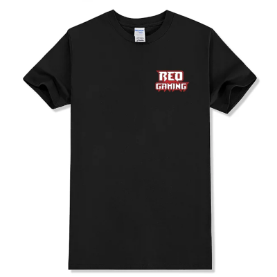 T-Shirt Redgaming Nero Abbigliamento Ufficiale Gaming Logo Front & Back