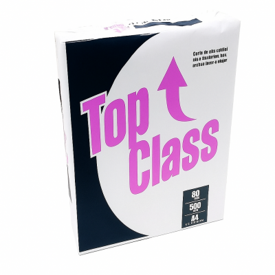 Carta A4 80 grammi TOP CLASS risma da 500 fogli - CONFEZIONE DA 5