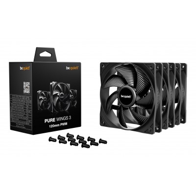Ventole Be Quiet! Pure Wings 3 PWM 120mm Kit Da 3 Nero