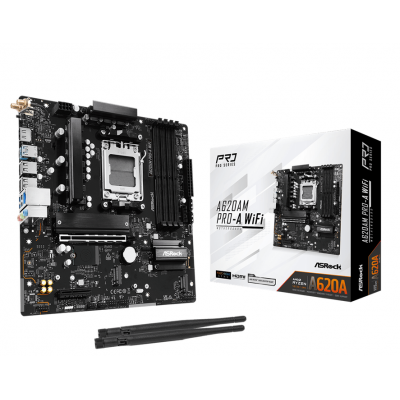 Scheda Madre Amd Asrock A620AM Pro-A Wifi AM5 microATX DDR5 Nero - SPEDIZIONE IMMEDIATA