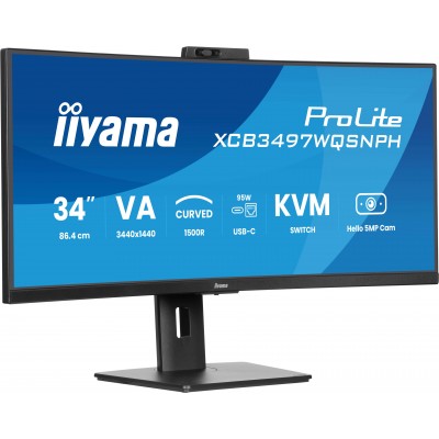 Monitor iiyama ProLite XCB3497WQSNPH-B1 34"  3440 x 1440 Pixel UltraWide Quad HD LED Nero