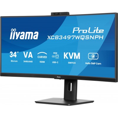 Monitor iiyama ProLite XCB3497WQSNPH-B1 34"  3440 x 1440 Pixel UltraWide Quad HD LED Nero