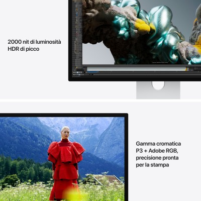 Monitor Apple Studio Retina XDR 5K 27" 5120 x 2880 Pixel Argento