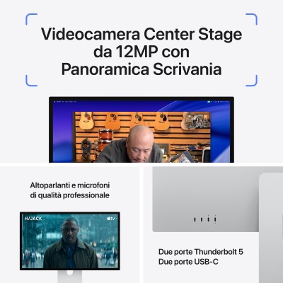 Monitor Apple Studio Display XDR 5K 27" 5120 x 2880 Pixel Argento