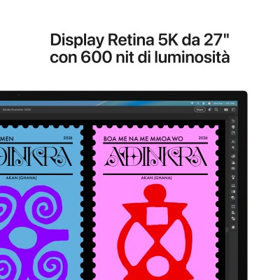 Monitor Apple Studio Display Retina 5K 27" 5120 x 2880 Pixel Argento