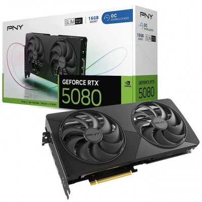 Scheda Video PNY NvidiaGeForce RTX 5080 Slim OC 12GB GDDR7 Nero