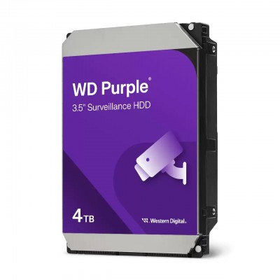 HDD Western Digital Purple 3.5 4TB SATA 6Gb 256MB Cache 5400rpm Per DVR e NVR