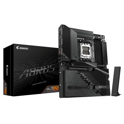 Scheda Madre GIGABYTE B850 AORUS STEALTH (BTF) AM5 DDR5 ATX Wi-Fi 7 Nero