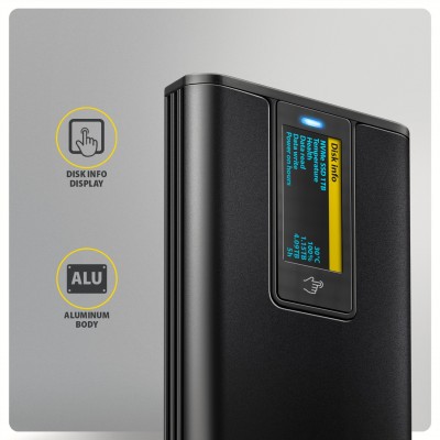 Box Esterno AXAGON EEM2-SD2 M.2 SATA Display 10Gbps Nero