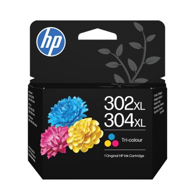 Cartuccia HP differenti colori B7RT8AE 302 XL   304 XL 300 Pagine Cartuccia di inchiostro in tricromia originale HP 302Xç 304XL