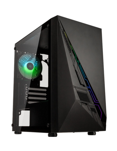 Case Kolink Micro-ATX ARGB K2 Plus, vetro temperato - nero