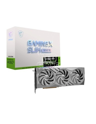 Scheda Video MSI GeForce RTX 4060 Ti GAMING X SLIM WHITE NVIDIA 16 GB GDDR6