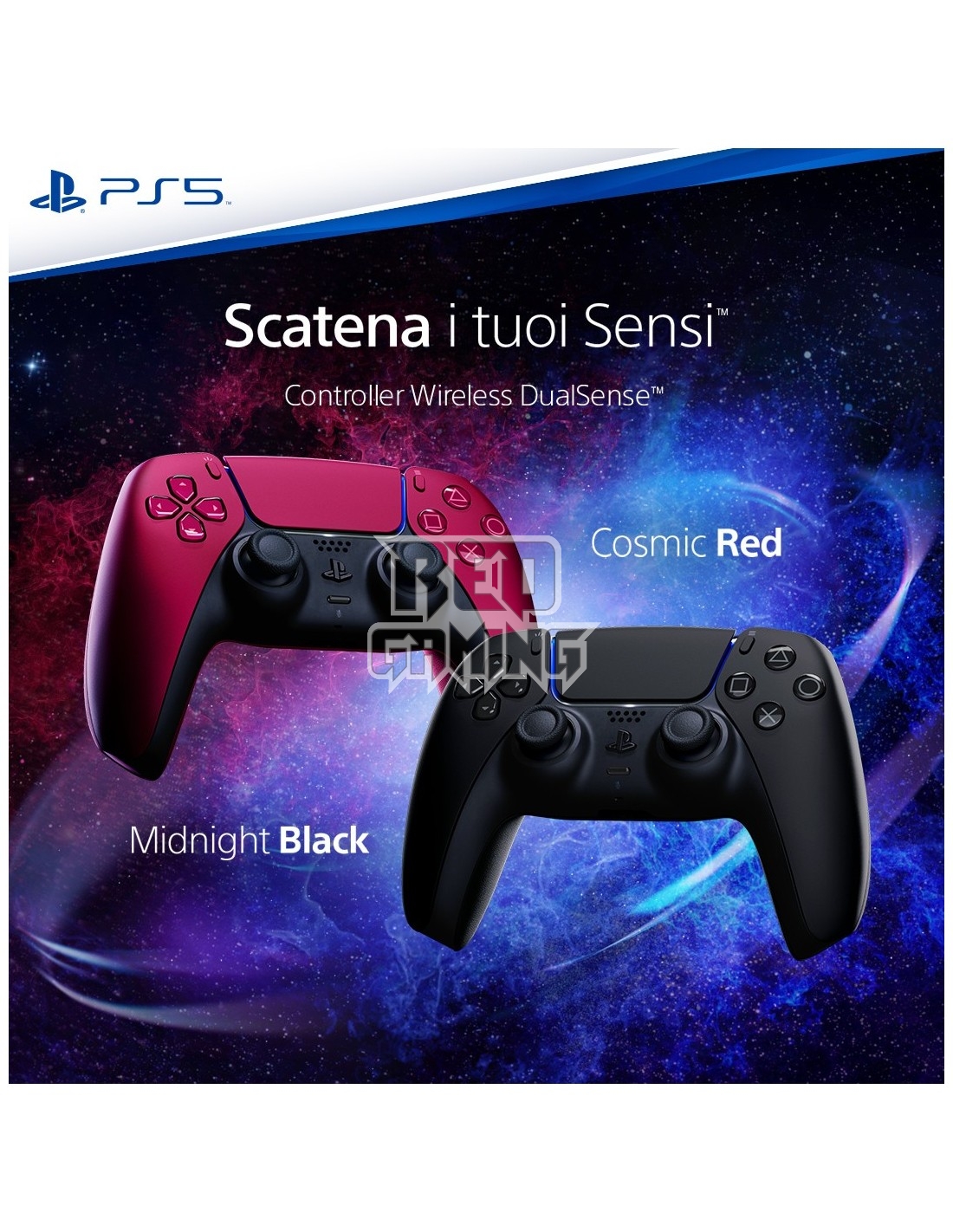 Sony DualSense Nero, Rosso Bluetooth/USB Gamepad Analogico/Digitale PlayStation  5